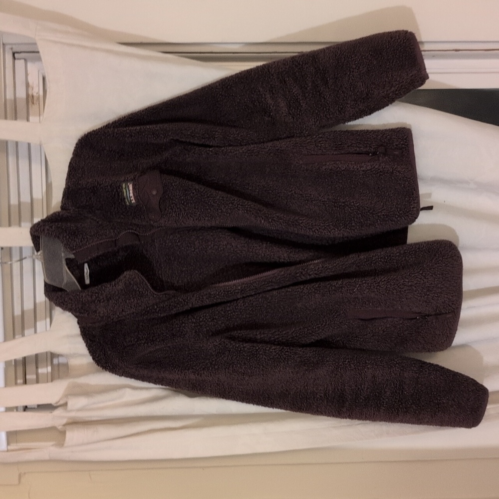 L.L. Bean Women's Brown Teddy Fleece Jacket